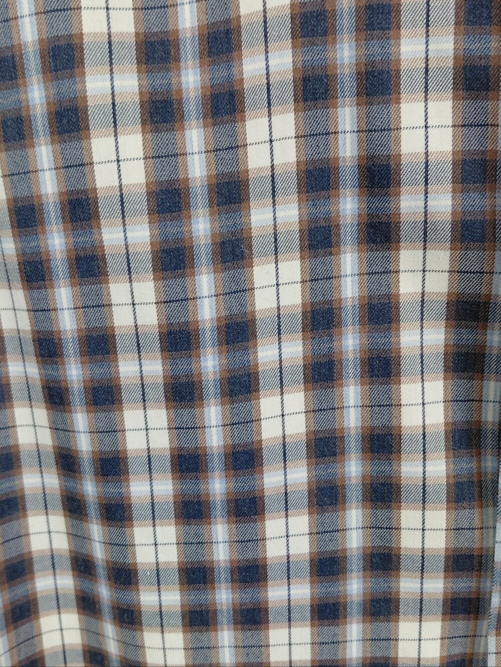 Faherty Mens Large Brown Plaid Long Sleeve The movement Button Down Shirt - Picture 4 of 12